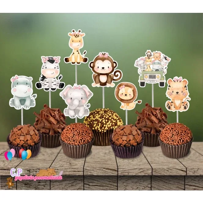 Toppers Safari para doces